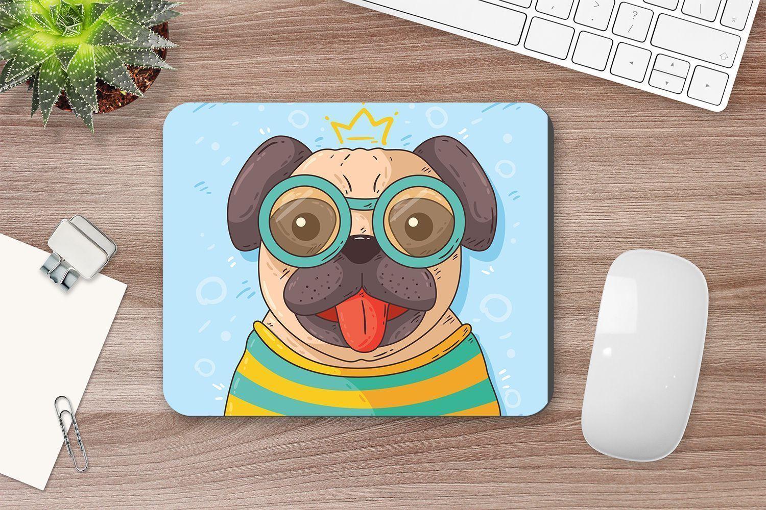 MOUSE PAD ANHIZ M100V2 PUG LENTES-2