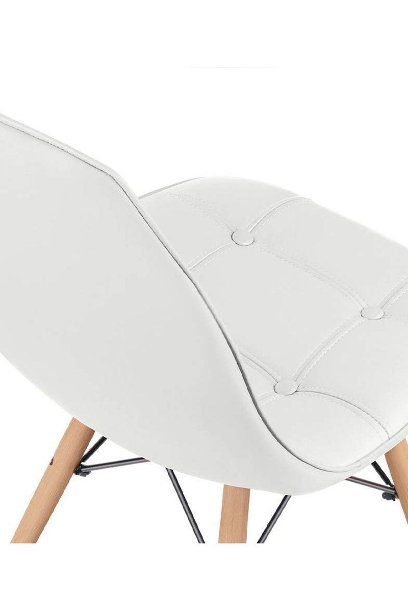 Silla Eames Acolchada Pu Blanco-5