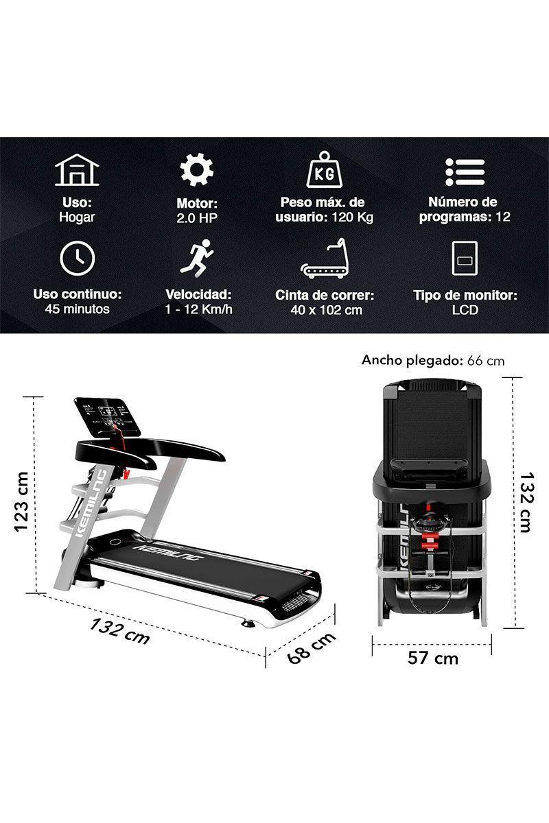 Trotadora Eléctrica A800 Plus con pantalla Home Fitness-2