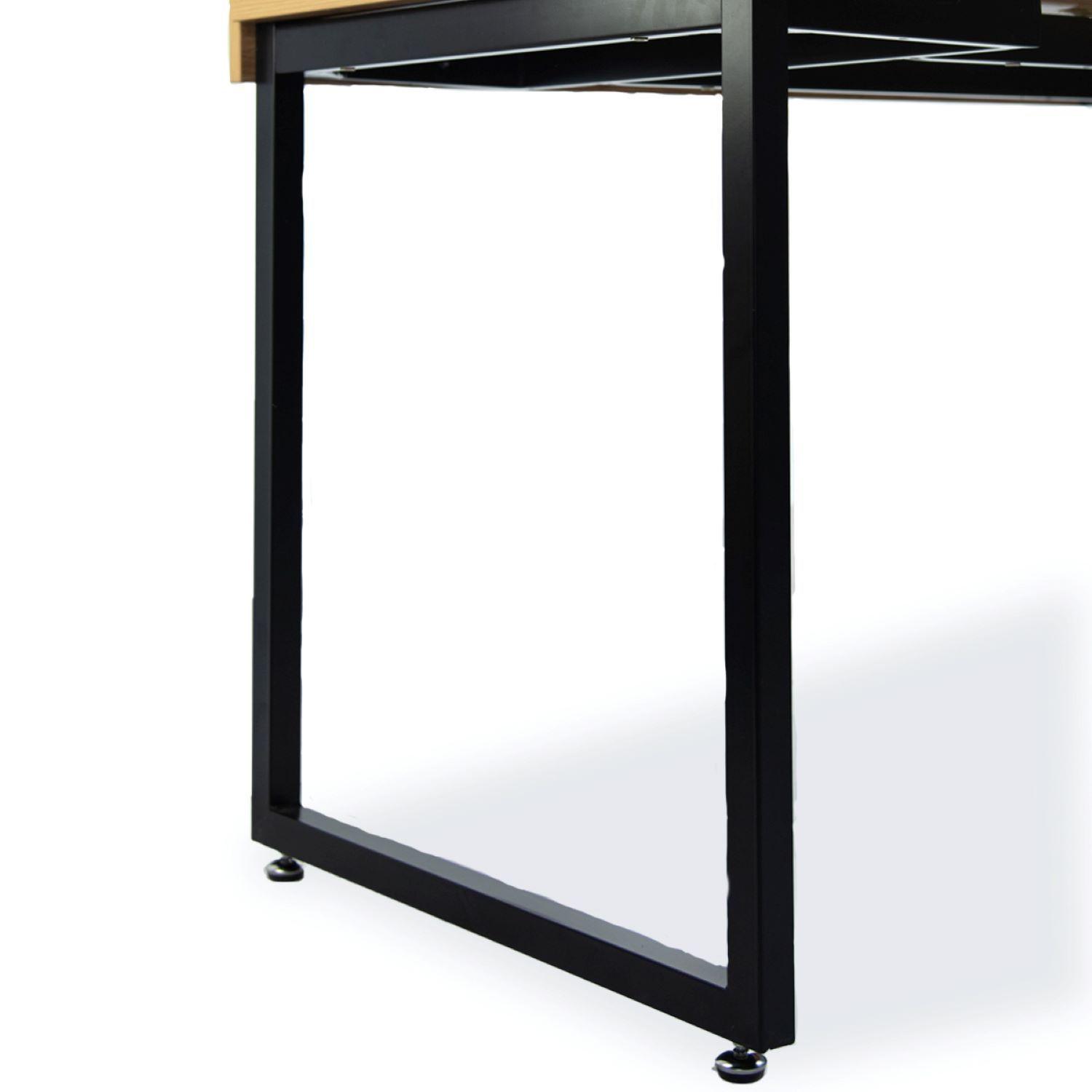 Escritorio Madera De Acacia 2 Gavetas 85x140x62cm-2