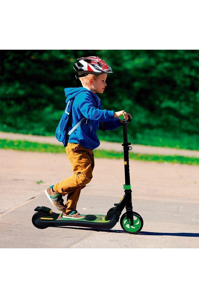 Scooter Eléctrico con Bocina y Luz Plegable Verde-5