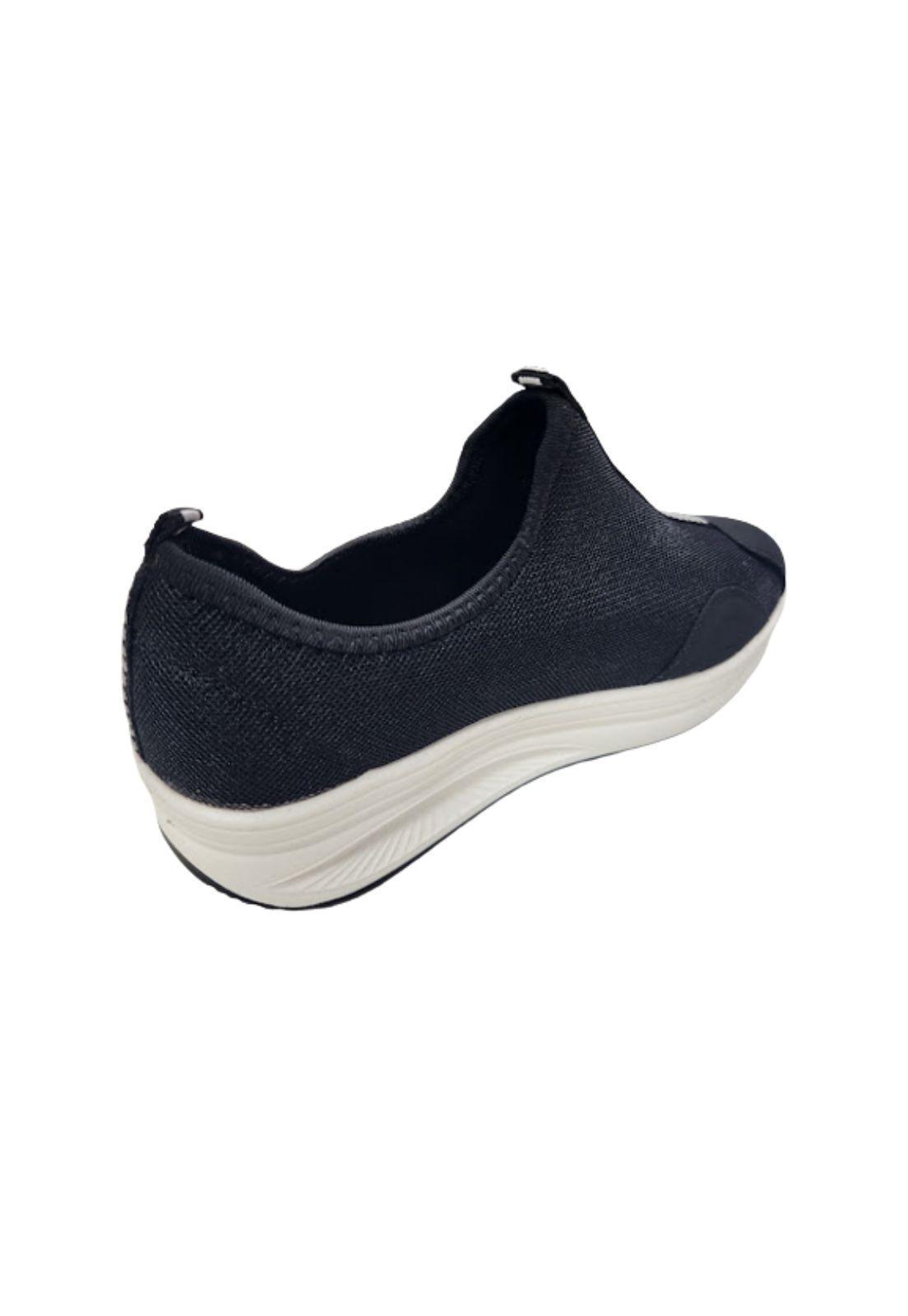 Zapatilla Urbana Mujer Negro Sin Cordones-1