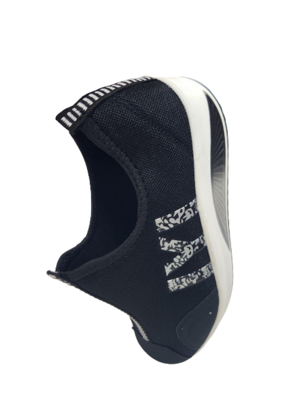 Zapatilla Urbana Mujer Negro Sin Cordones-2