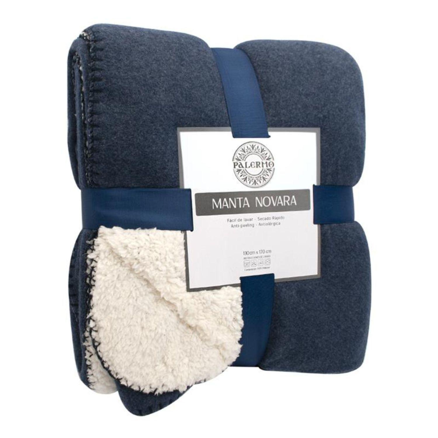  Manta Polar Sherpa Novara Navy 125x170cm Palermo-2