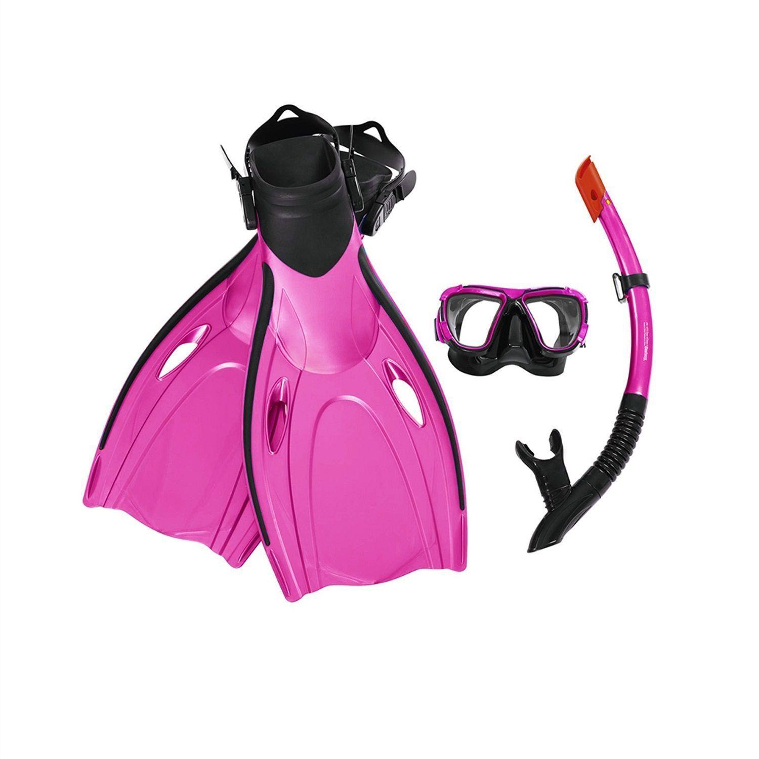 Kit Black Sea Esnórquel Máscara Aletas+14RosaL/XL-0