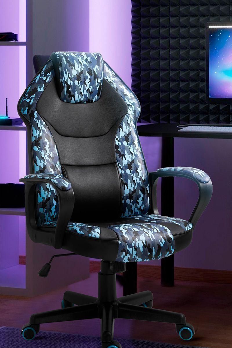Silla Gamer Legend Pro Altura Ajustable Azul-1