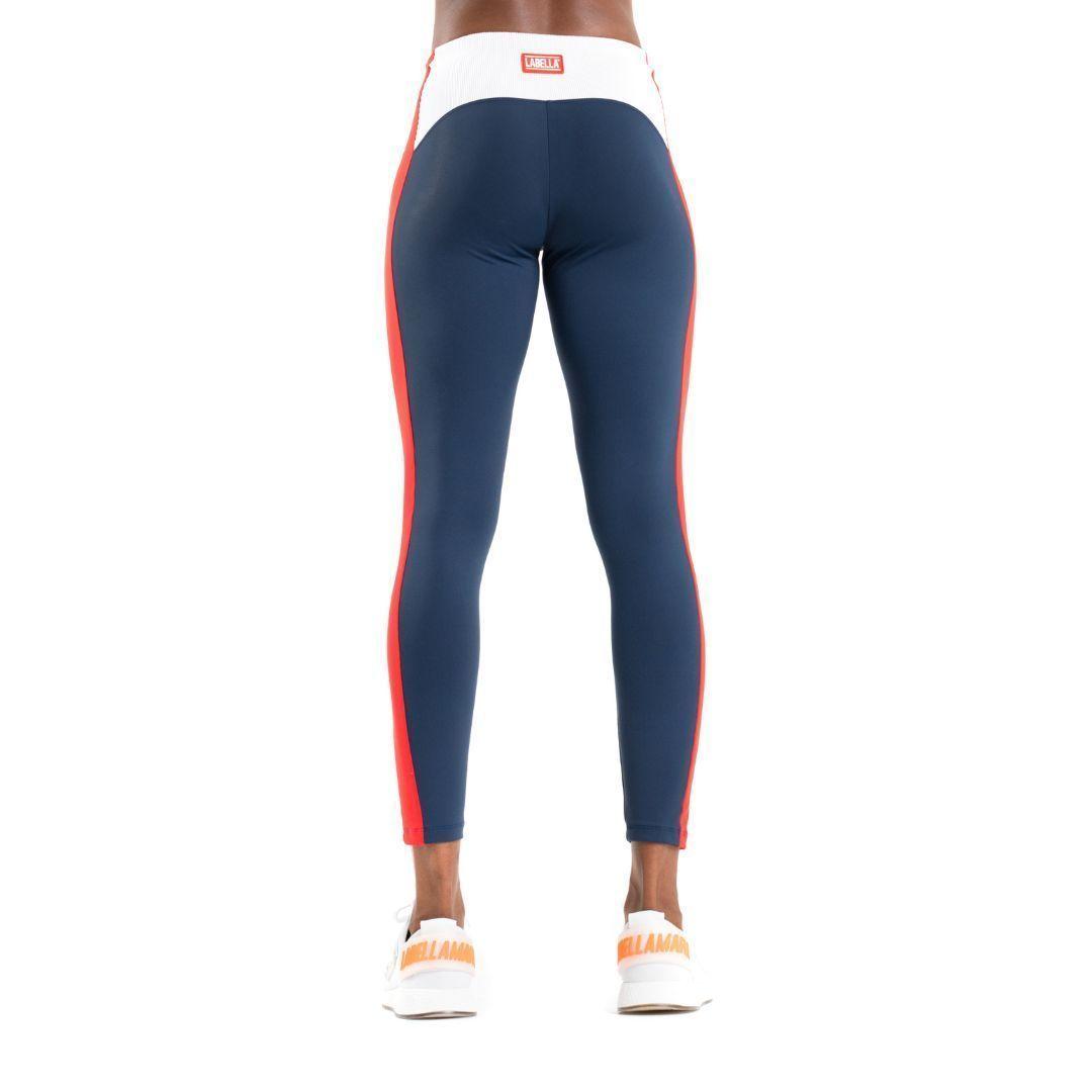 Leggins Azul y franjas rojas-5