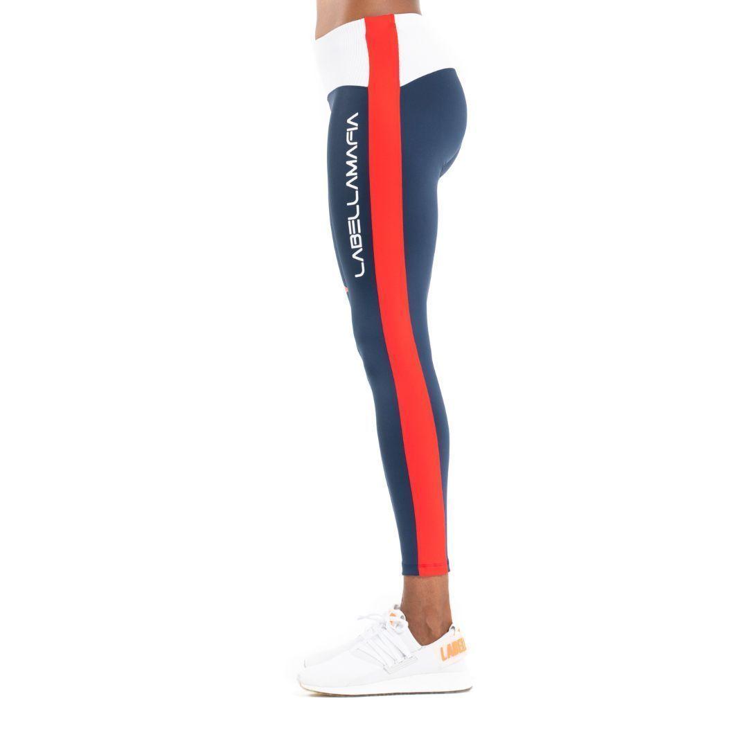 Leggins Azul y franjas rojas-7