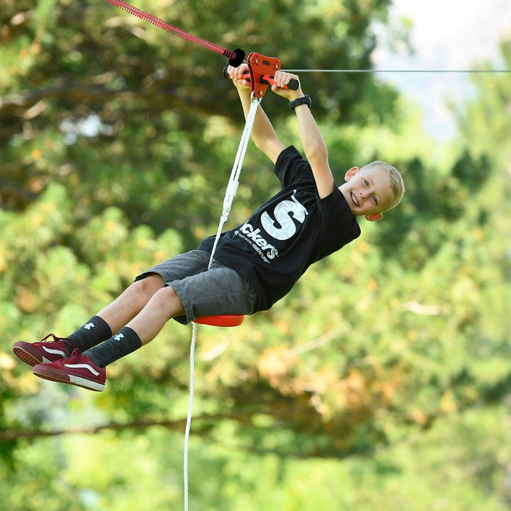 Kit Tirolesa 27 m con Freno Eagle Zipline 90 Ft-7