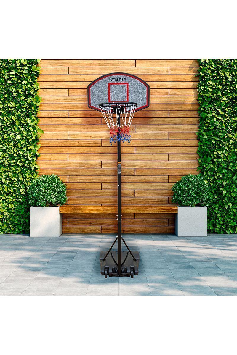 Aro de Basquetball Altura Ajustable 2.1 mt Gris-4