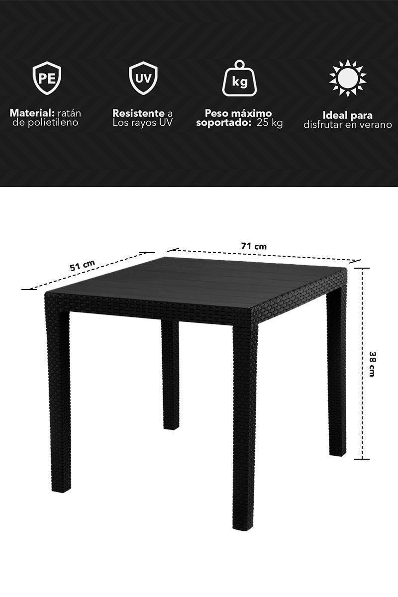 Mesa Auxilia Terraza 38x51x71 cm-2