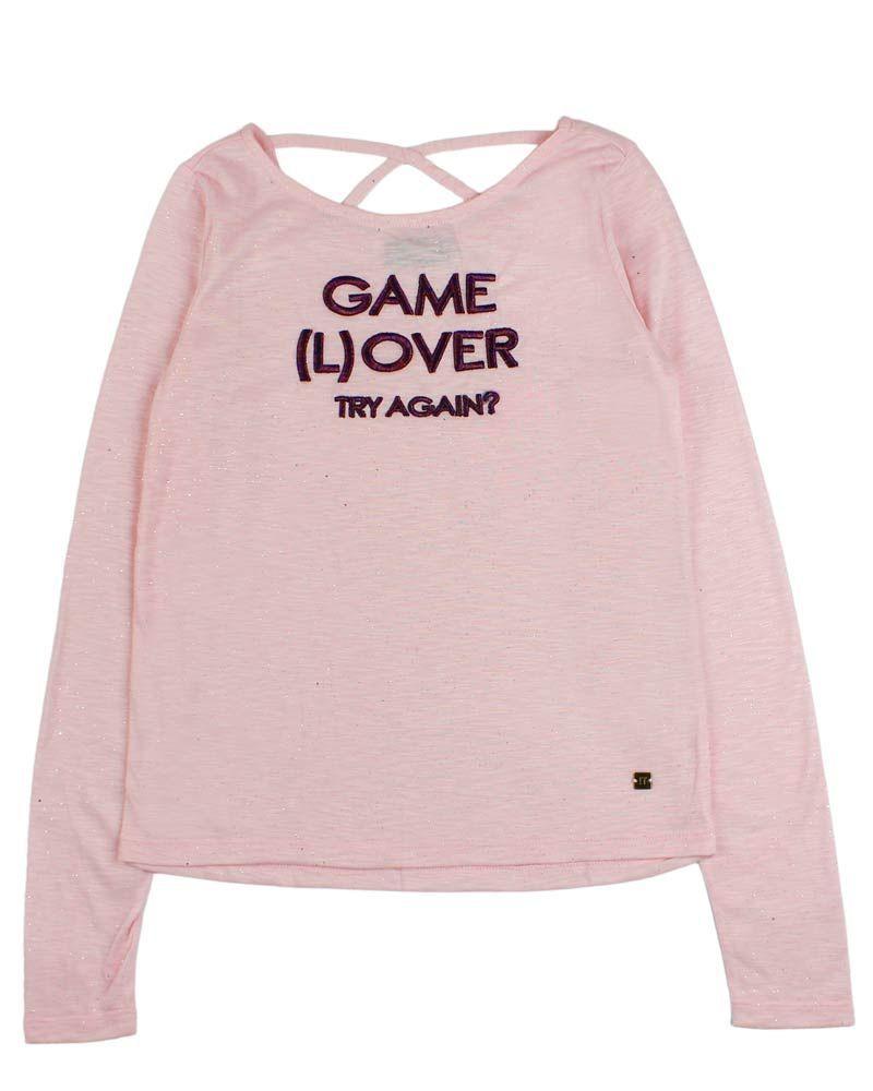 Polera Teensniña M/Larga Bordada Retro Gym Like it-0