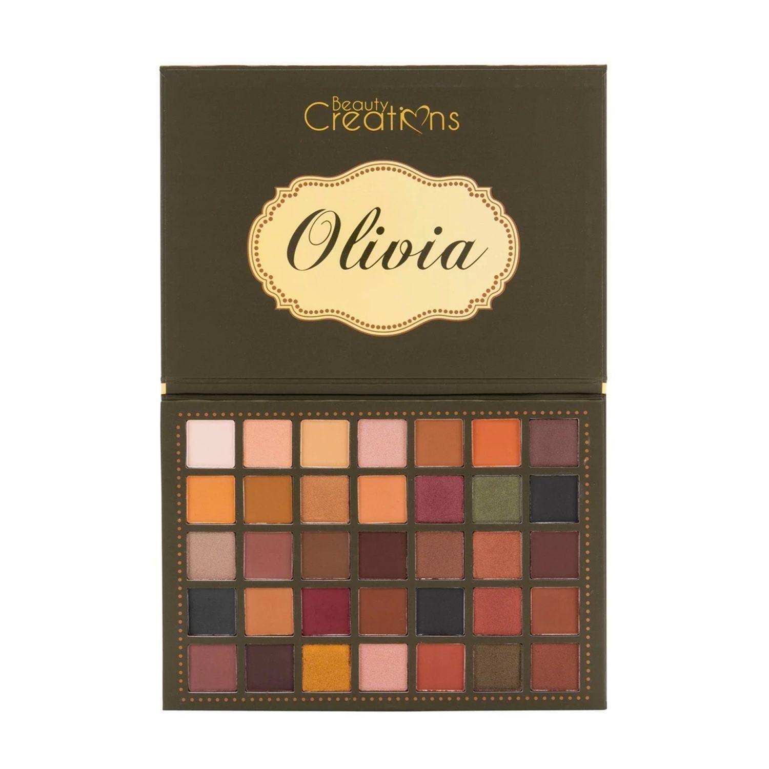 Pack Paleta De Sombra "Olivia" + Set 12 Brochas Holo Fun y Estuche de Beauty Creations-2