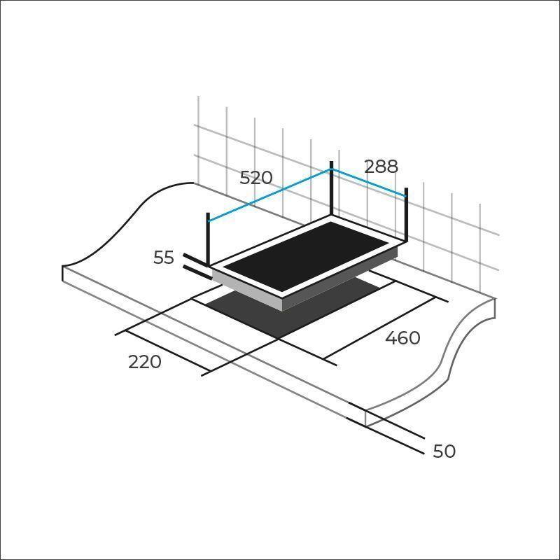 Encimera Vitrocerámica 2 quemadores CEV02-2