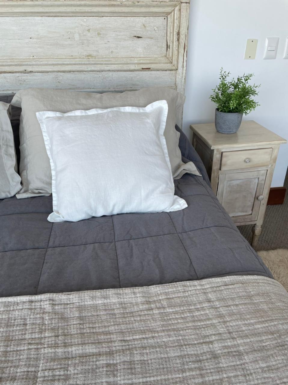 Cubrecama 2 Plazas Gris-2