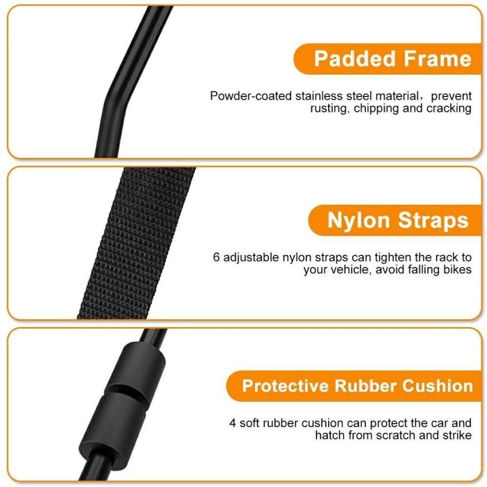 Porta Bicicletas Para Autos Con 3 Soportes-3