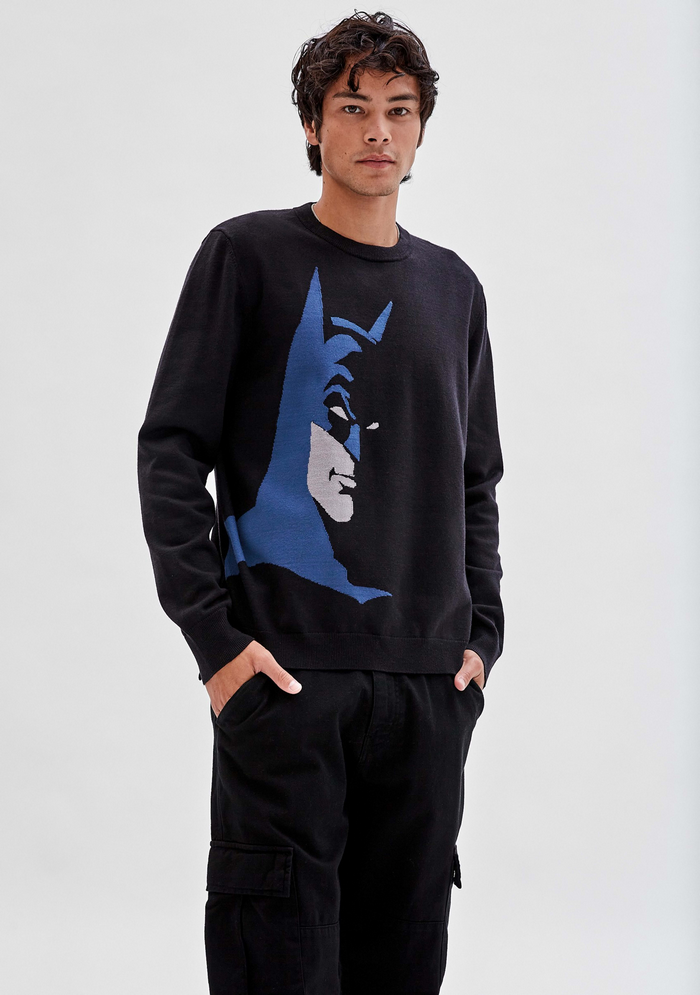 Tejido Guess Go Batman Enemy Sweater JBLK NEGRO-1