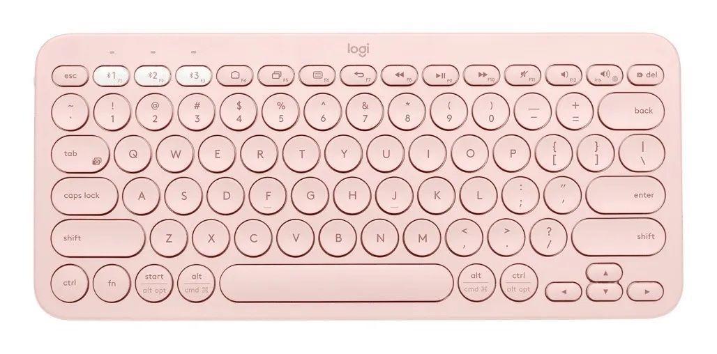 Teclado bluetooth Logitech K380 QWERTY español color rosa-0