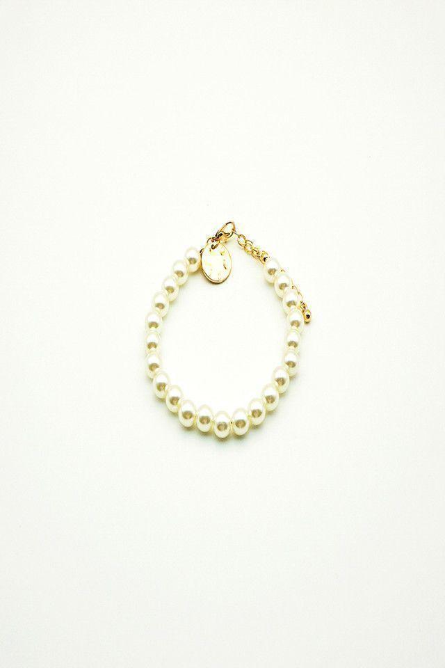 Pulsera Perlas Basic Blanco i-D-0