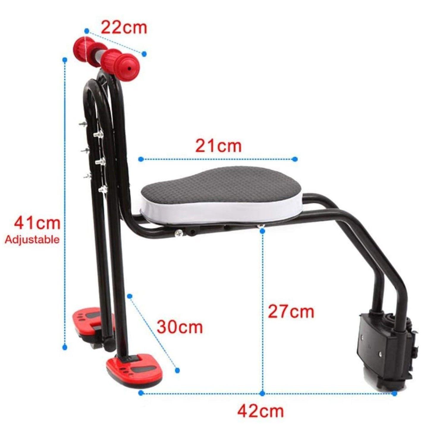 Silla Auxiliar Bicicleta, Asiento Delantero Bicicleta Para Niños Negro-2