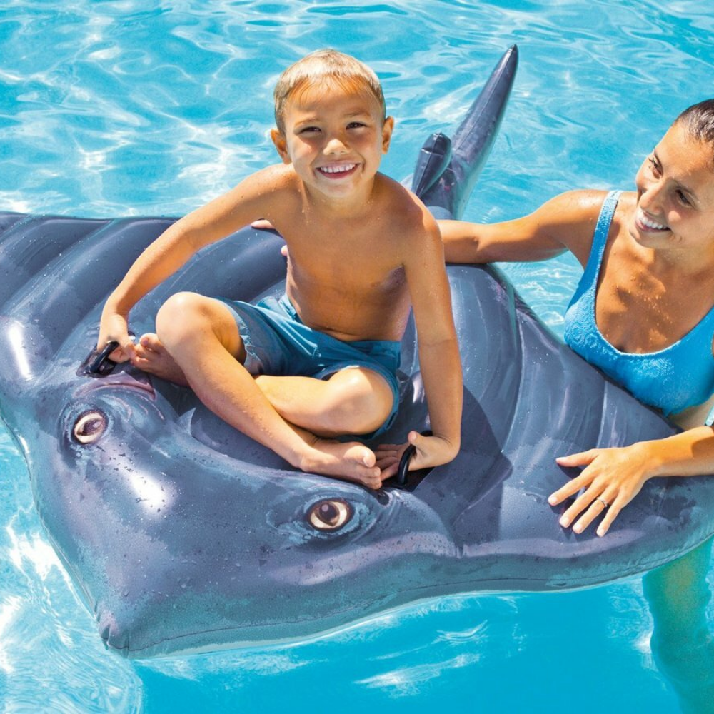 Flotador Inflable Mantarraya Realista 188x145 Cm-3
