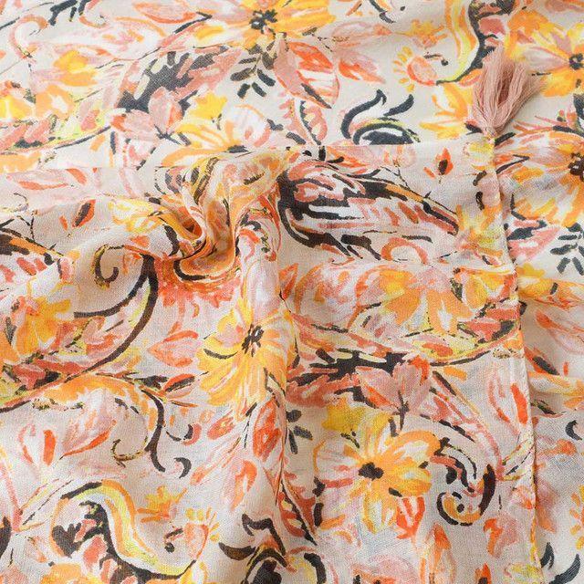 Pañuelo Estampado Amarillo Amparo Humana-1