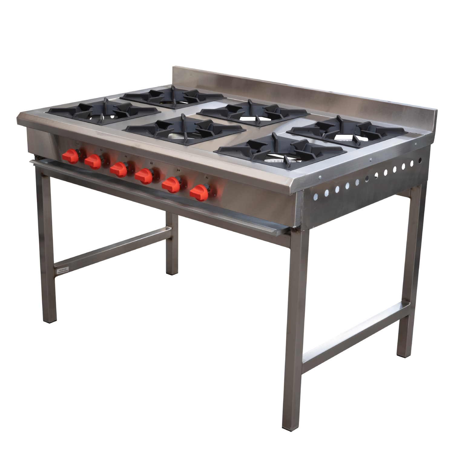 Anafe Ticgas 6 Platos Inoxidable (Quemador 180mm) Gas Natural-2