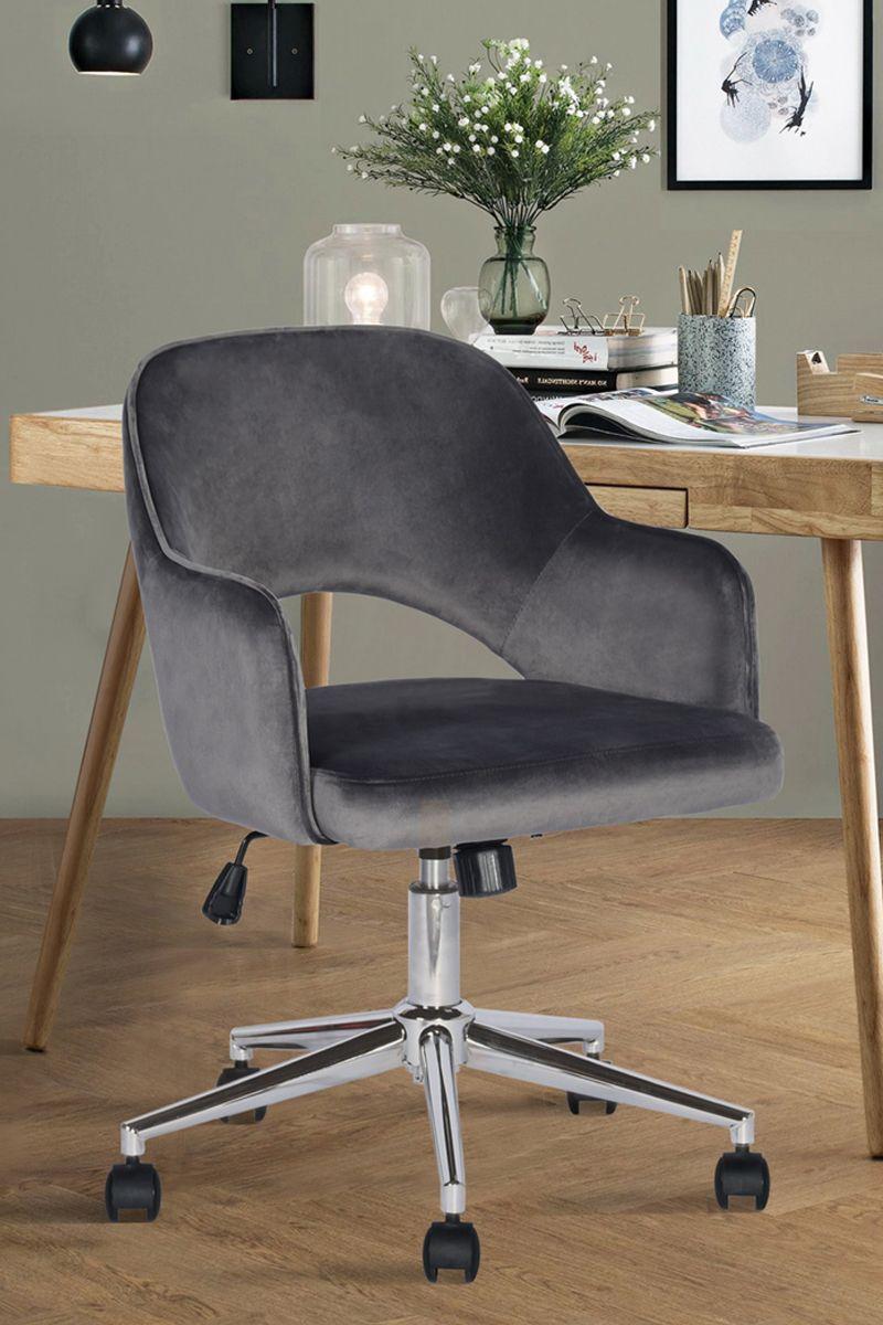 Silla Clarkson Escritorio Apoyabrazos Gris-1