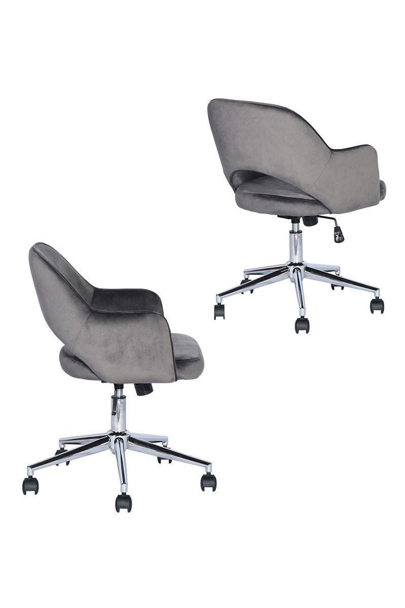 Silla Clarkson Escritorio Apoyabrazos Gris-3