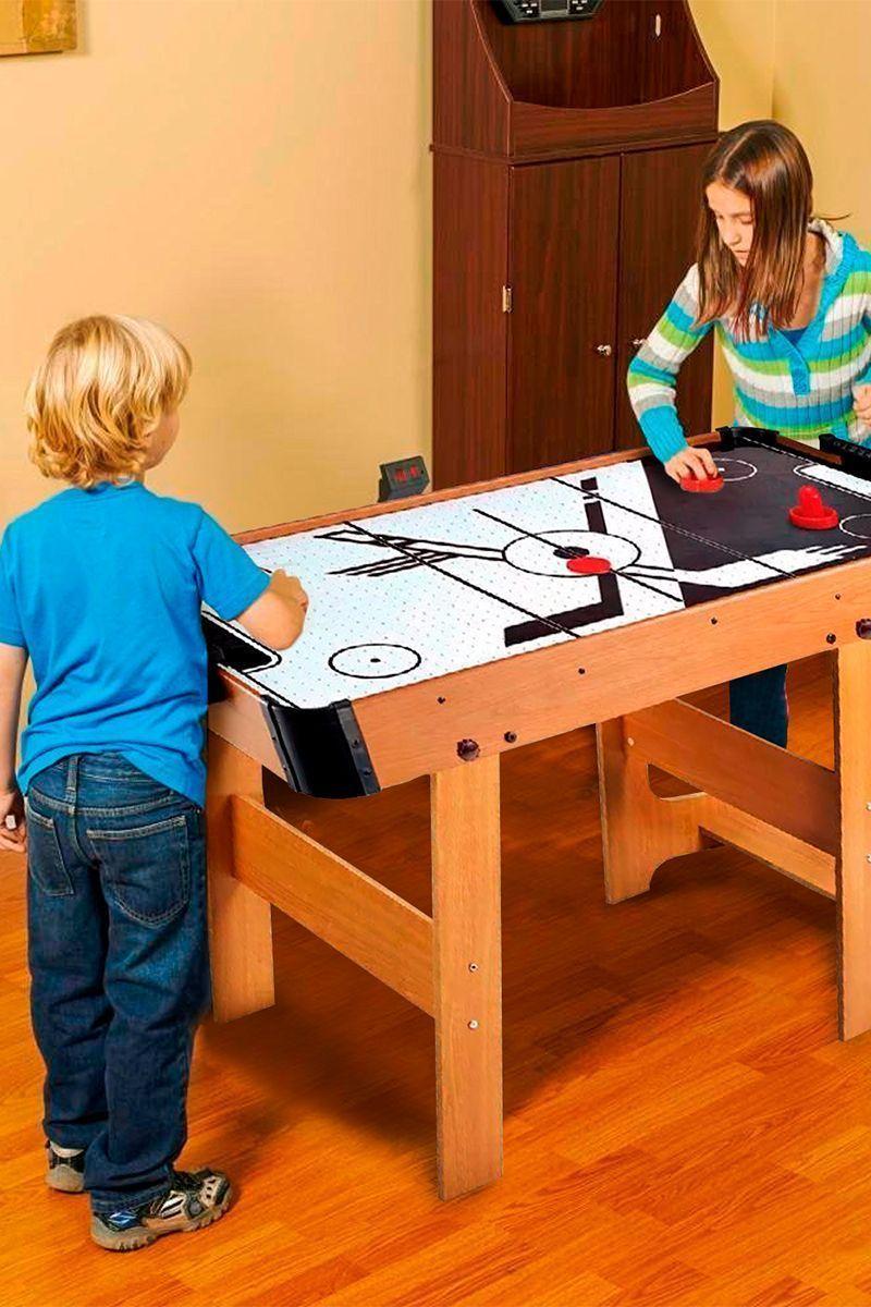 Mesa Air Hockey Plegable Café-5