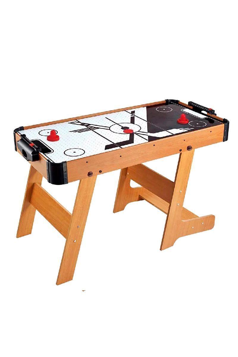 Mesa Air Hockey Plegable Café-0