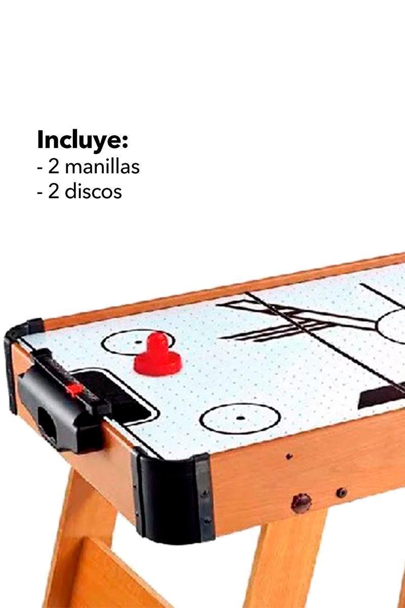 Mesa Air Hockey Plegable Café-3