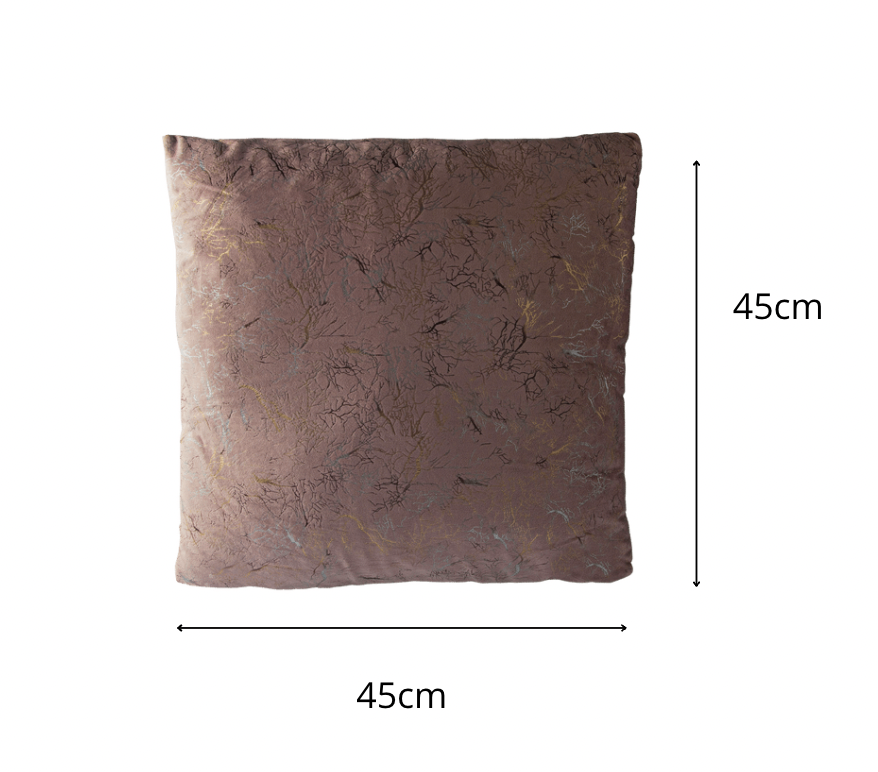 Set de 2 Cojines Terciopelo con Relleno Raices Rosa 45cm x 45cm-2