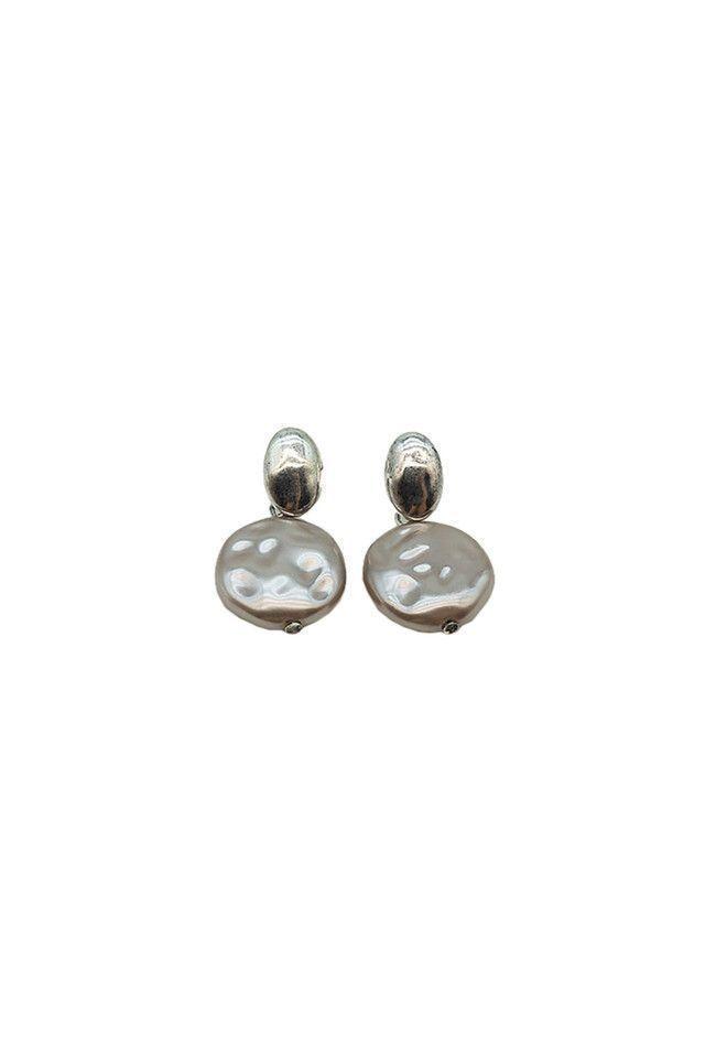 Aros Medianos Plateados Beach Comber Pearl Humana-0