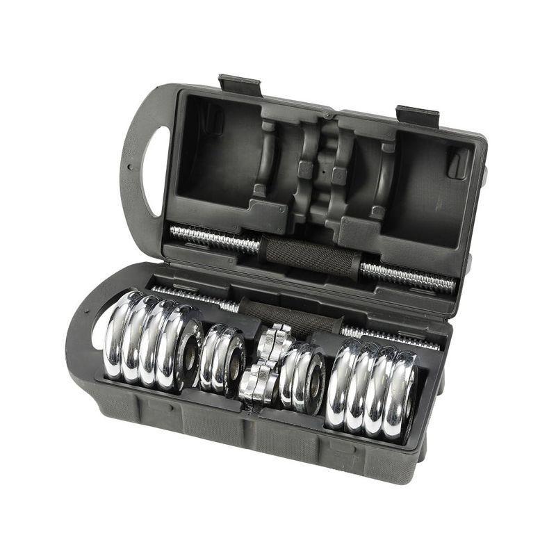 PACK BANCO MULTIFUNCIONAL DS501 + MALETIN MANCUERNAS YORK 20 KG + BARRA CURVA-3