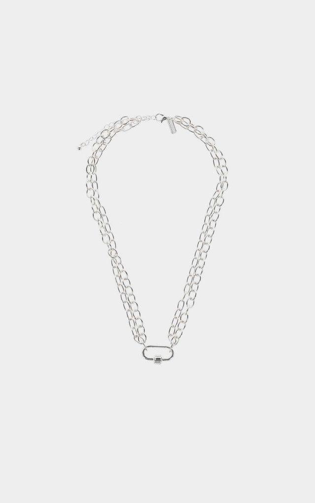Collar Corto Cadena 5 Plateada  Humana-0