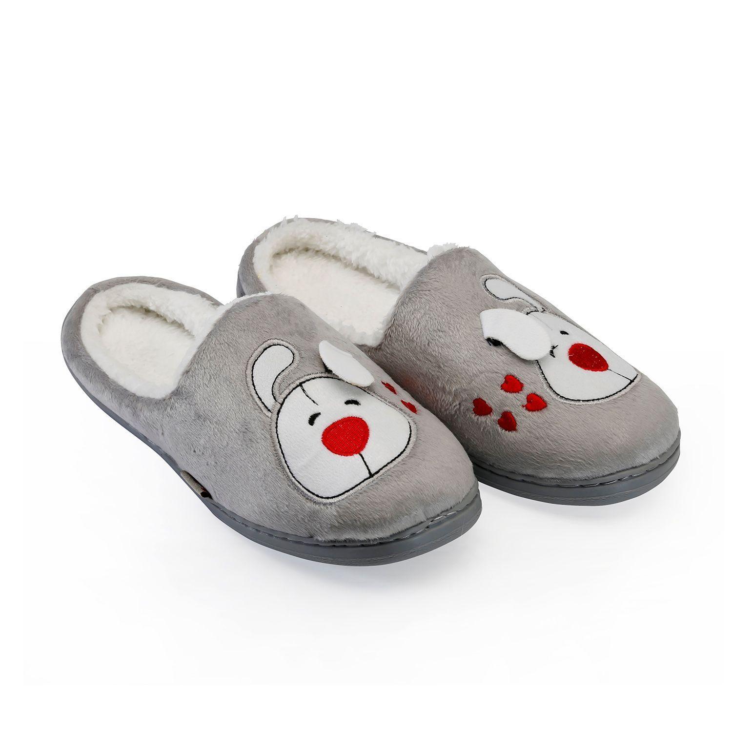 Pantufla Mujer Perrito Corazón-0