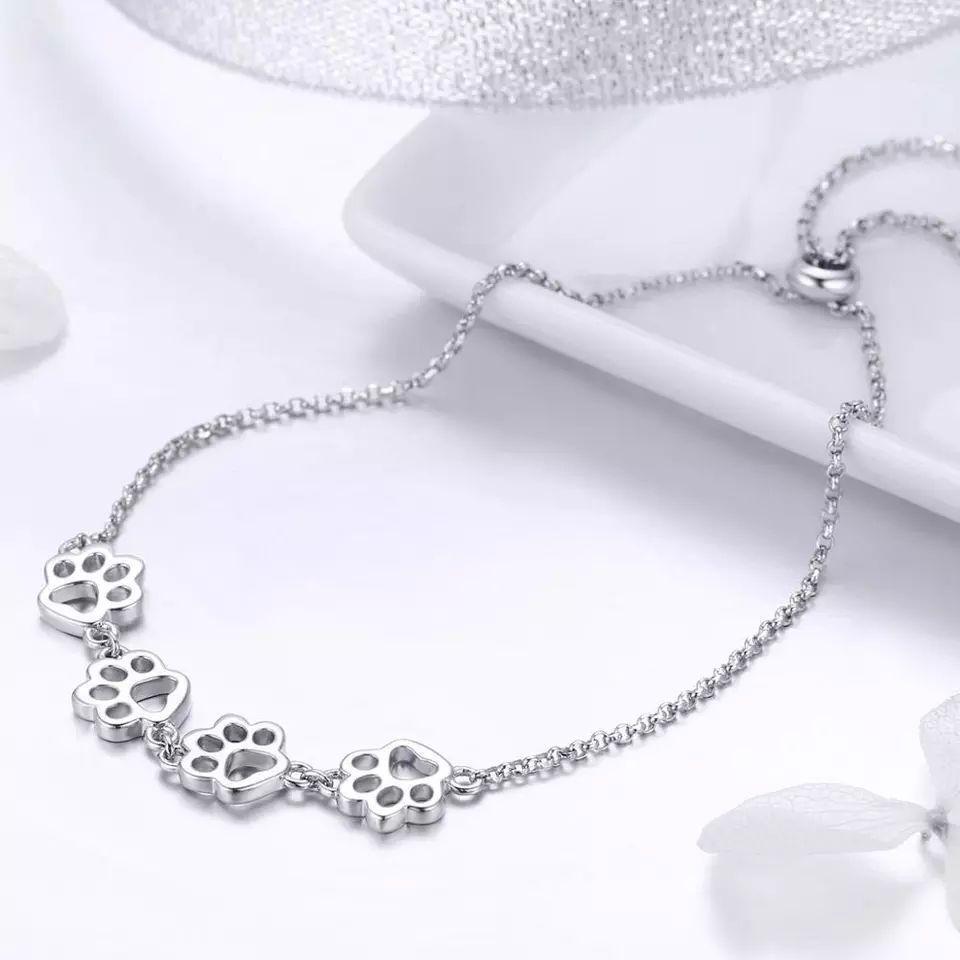 Pulsera Huella Mascota Perro Gato Plata 925-3