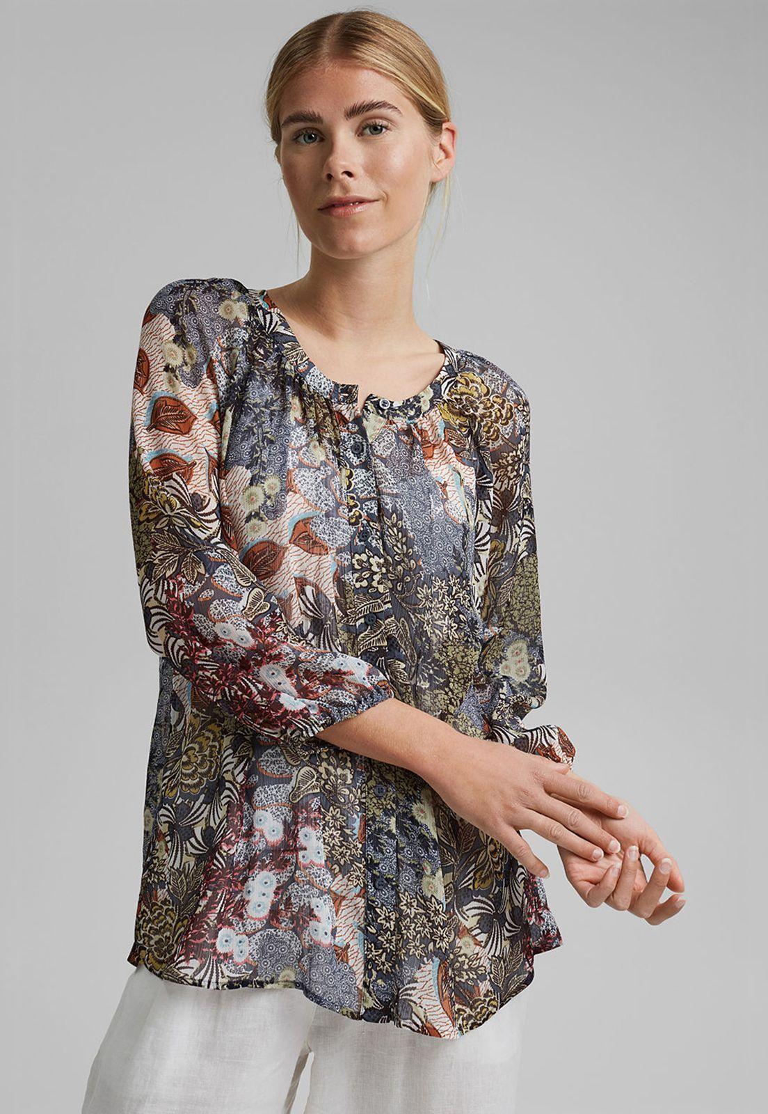 Blusa Mujer Manga 3/4 Estampada Esprit-0