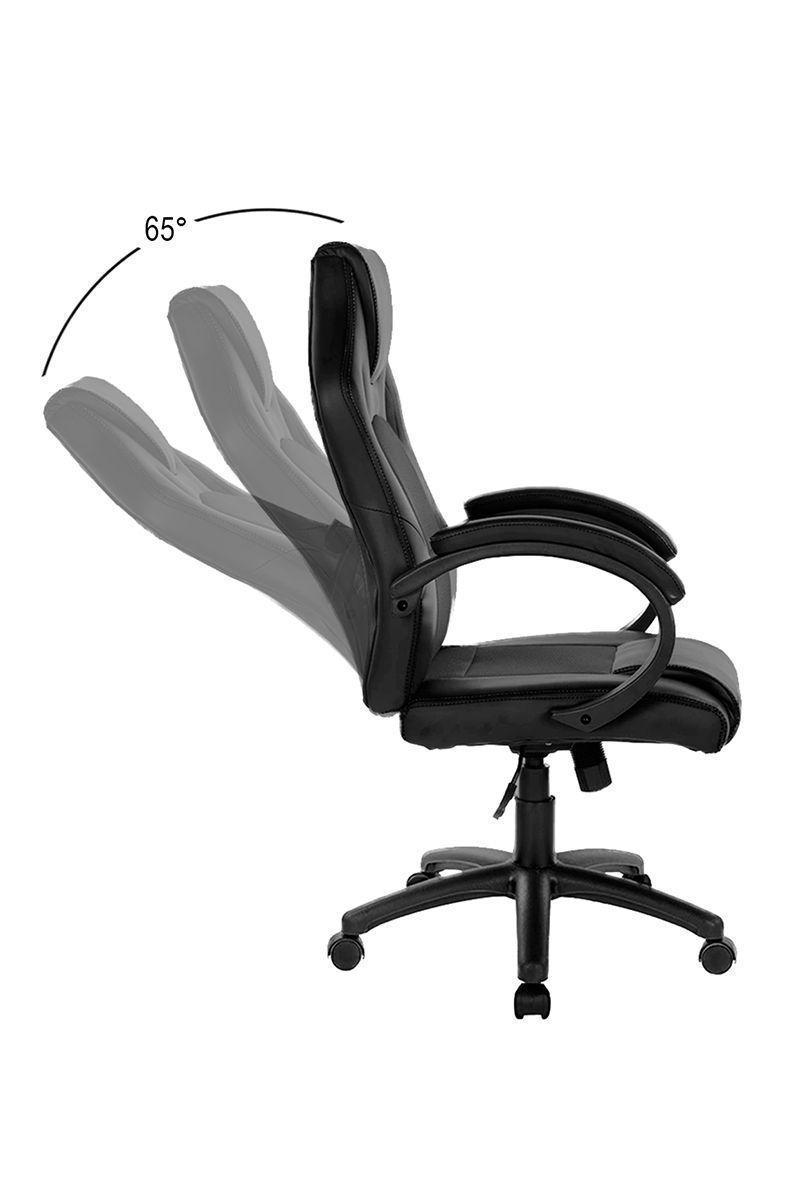 Silla Gamer Reclinable Altura Ajustable Negro-3