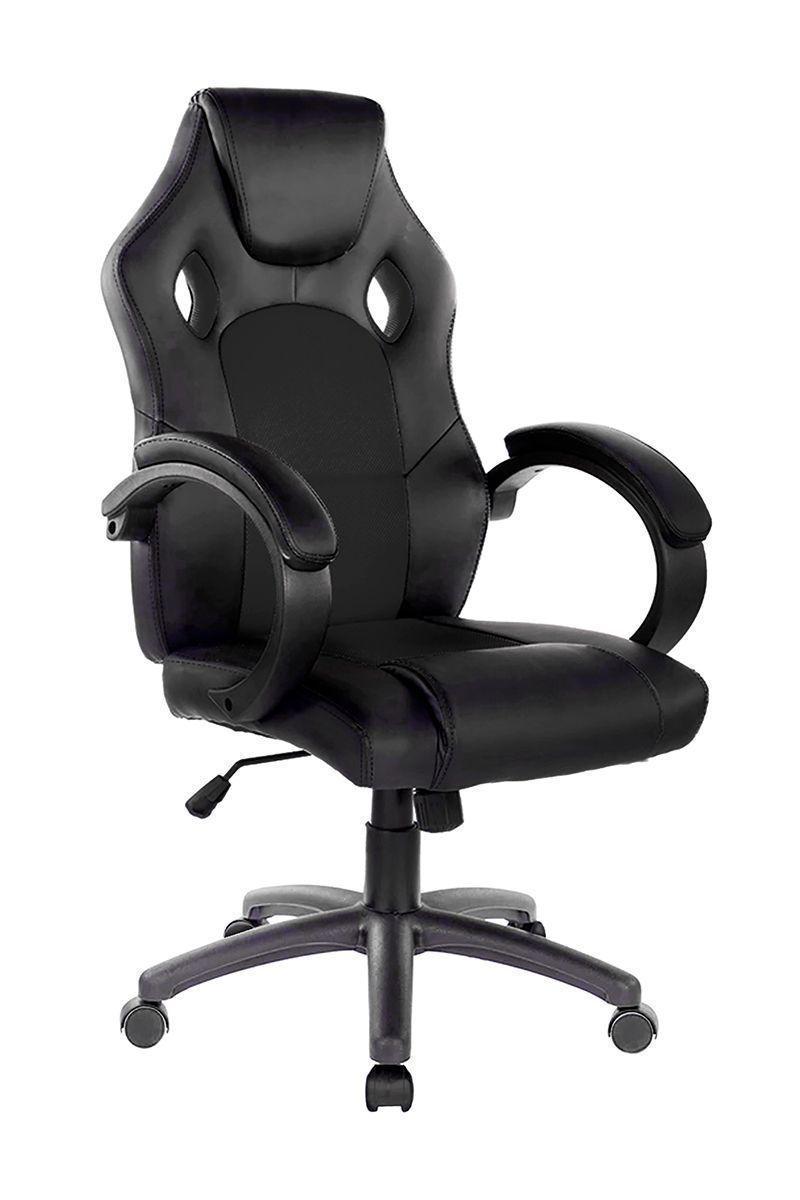 Silla Gamer Reclinable Altura Ajustable Negro-0