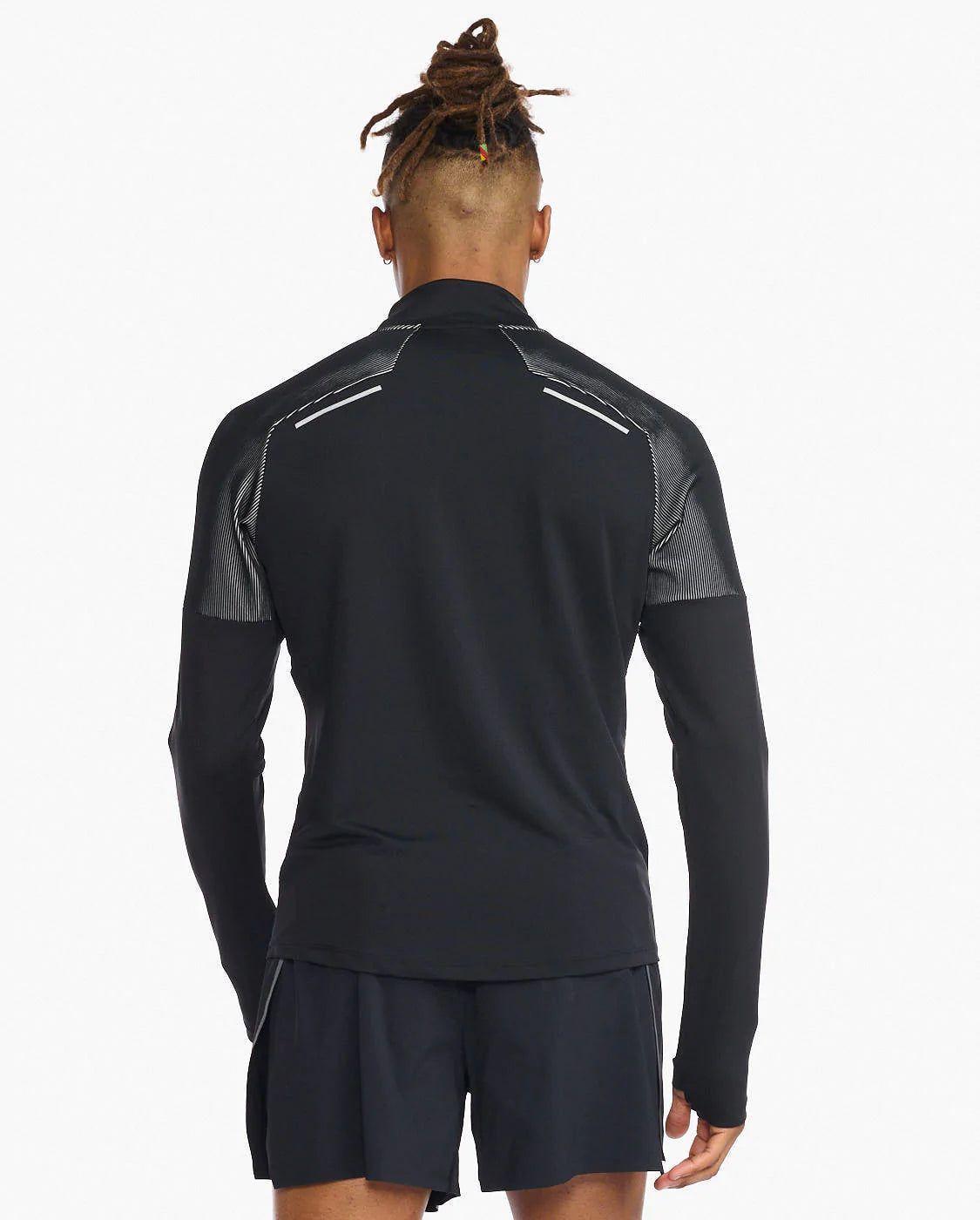 Polerón Hombre Light Speed 1/2 Zip Black/Silver Reflective - Negro - 2XU-2