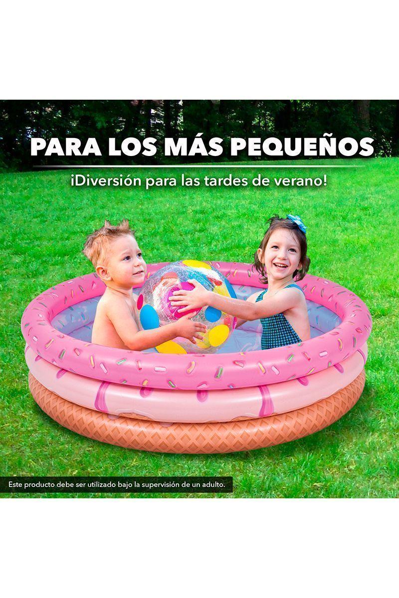 Piscina Inflable Donut 150Lts 30cmx120cm Rosado-4