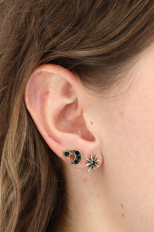 Set de Aros Nocturno Dorado Humana-1