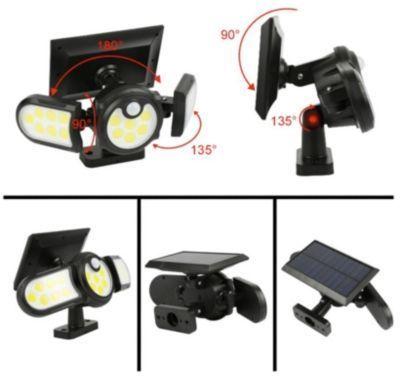 Lampara De Seguridad Solar-3 Cabezales-Sensor De Movimiento 140COB -4