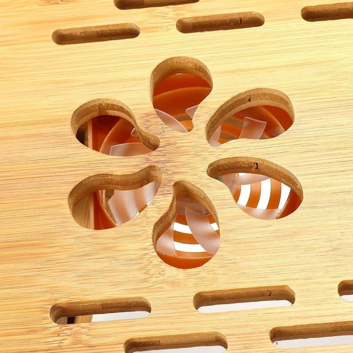 Mesa Plegable Madera Notebook Bambú 2 Ventilador Laptop Cama-5