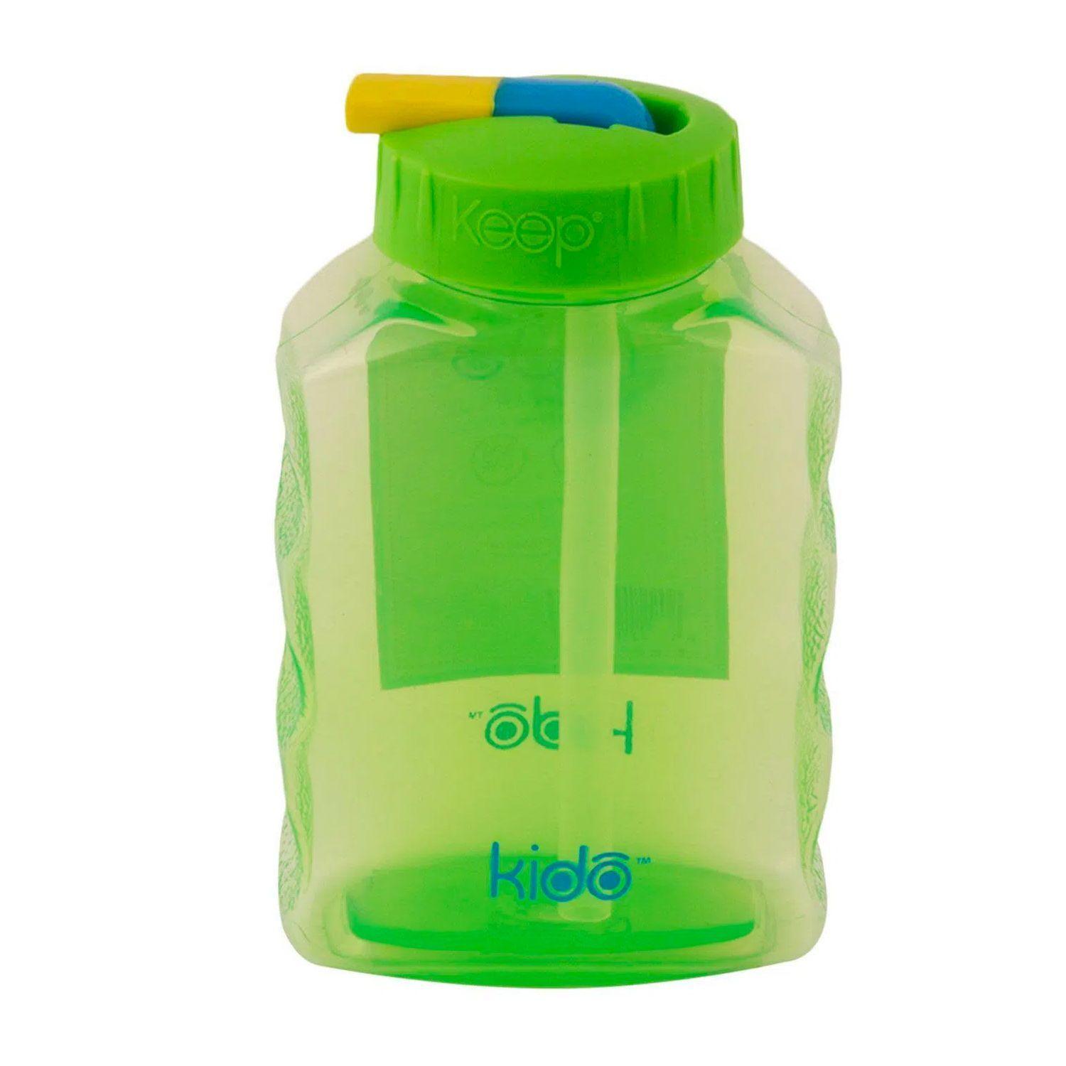 Botella con Bombilla Flexible 250 ml Verde - KIDO-6