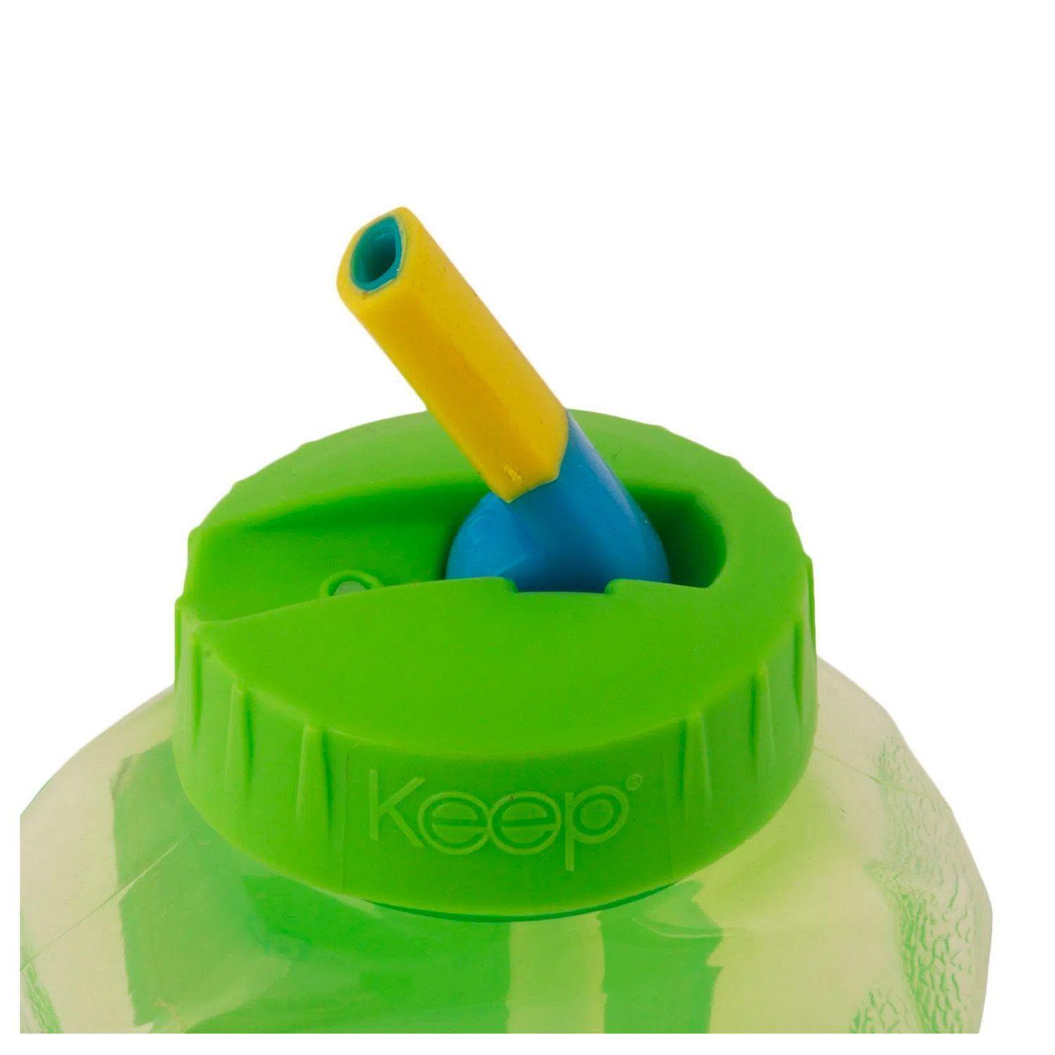 Botella con Bombilla Flexible 250 ml Verde - KIDO-5