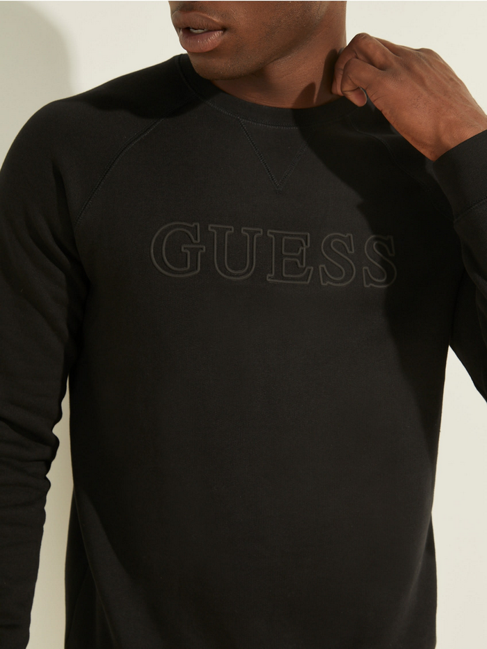 Poleron Guess Aldwin Sweatshirt Crew Neck Negro-1