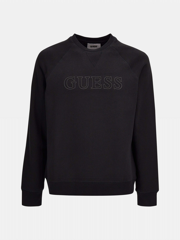 Poleron Guess Aldwin Sweatshirt Crew Neck Negro-3